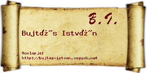 Bujtás István névjegykártya